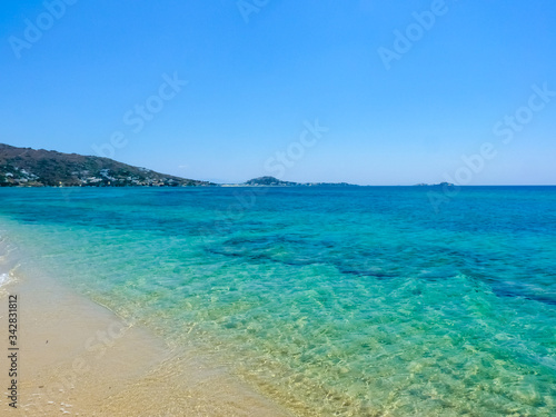 Beautiful Plaka beach in Naxos Island, Cyclades, Greece