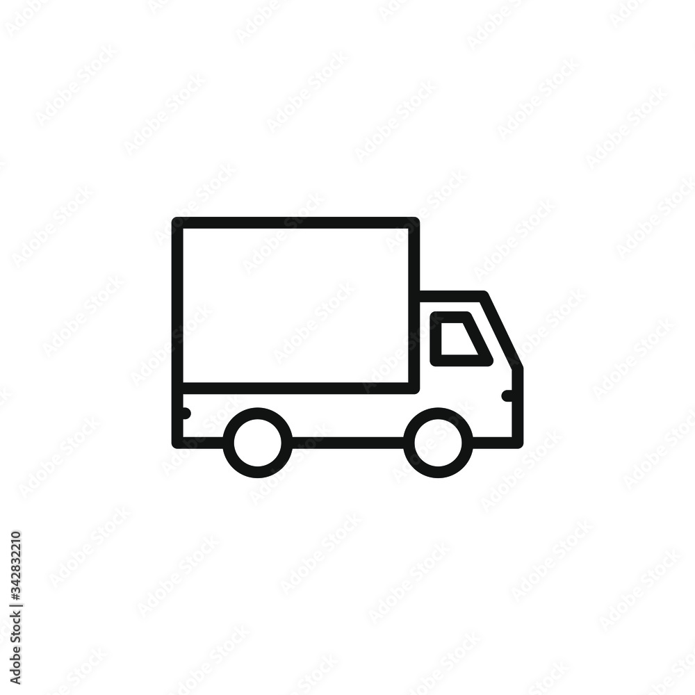 truck icon isolated on white background truck icon isolated on white background