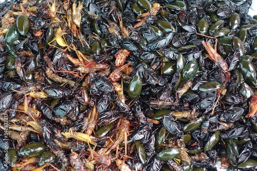 Cooked insects in Cambodia