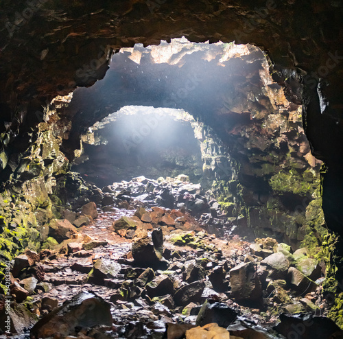 Old Lava cave in Iceland (open for tourists) photo