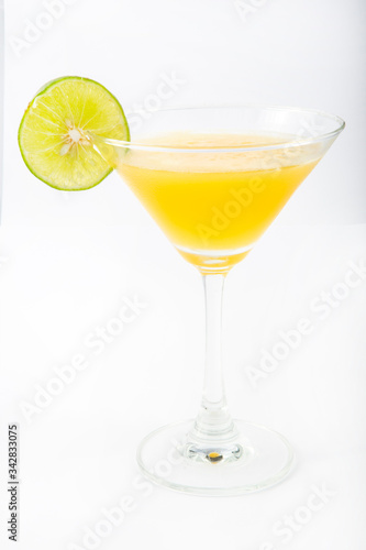 cocktail with lemon and lime