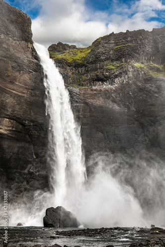 Haifoss waterfall in western Iceland