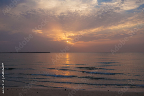 UAE  landscape sea  sunset