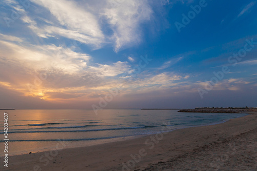 UAE  landscape sea  sunset