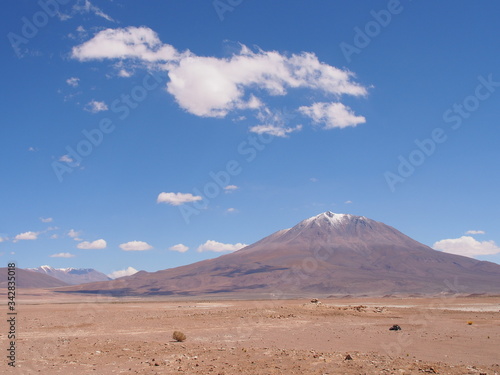 Morning  mountains and clouds  Altiplano  Bolivia