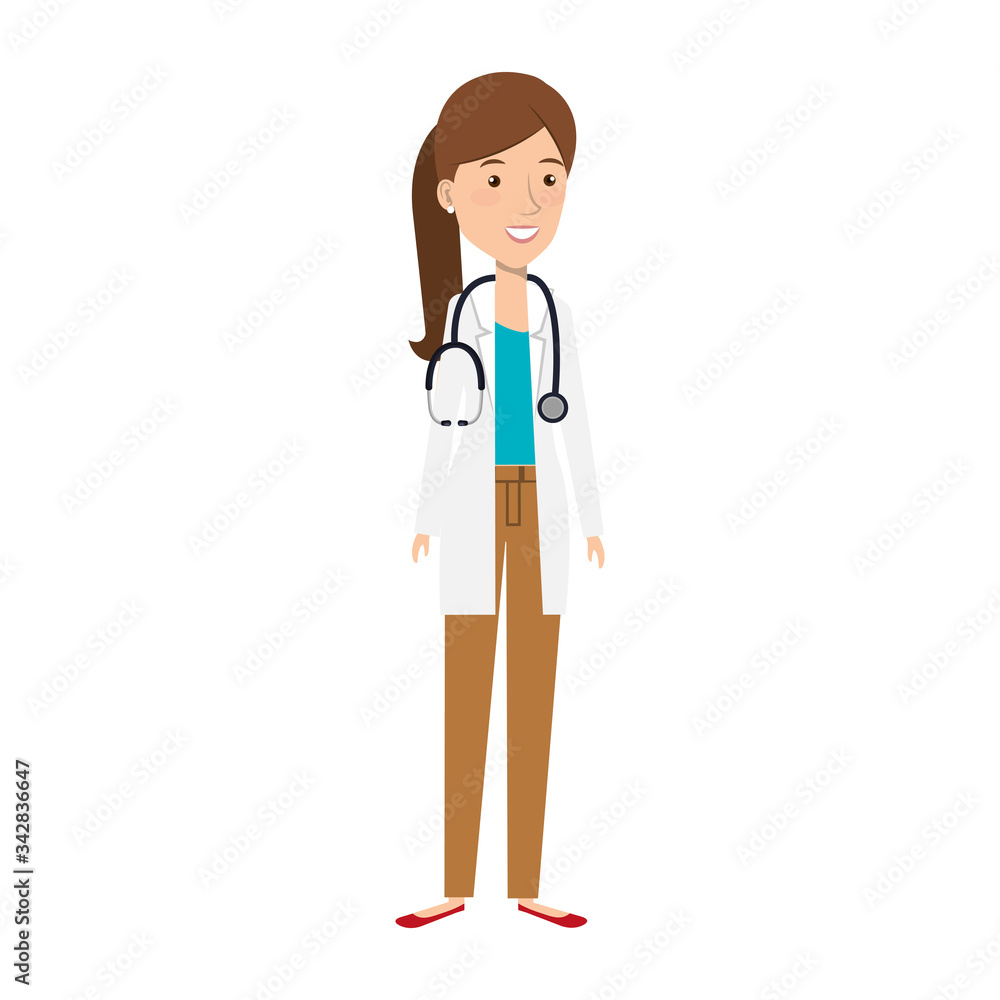 doctor female with stethoscope isolated icon vector illustration design doctor female with stethoscope isolated icon vector illustration design