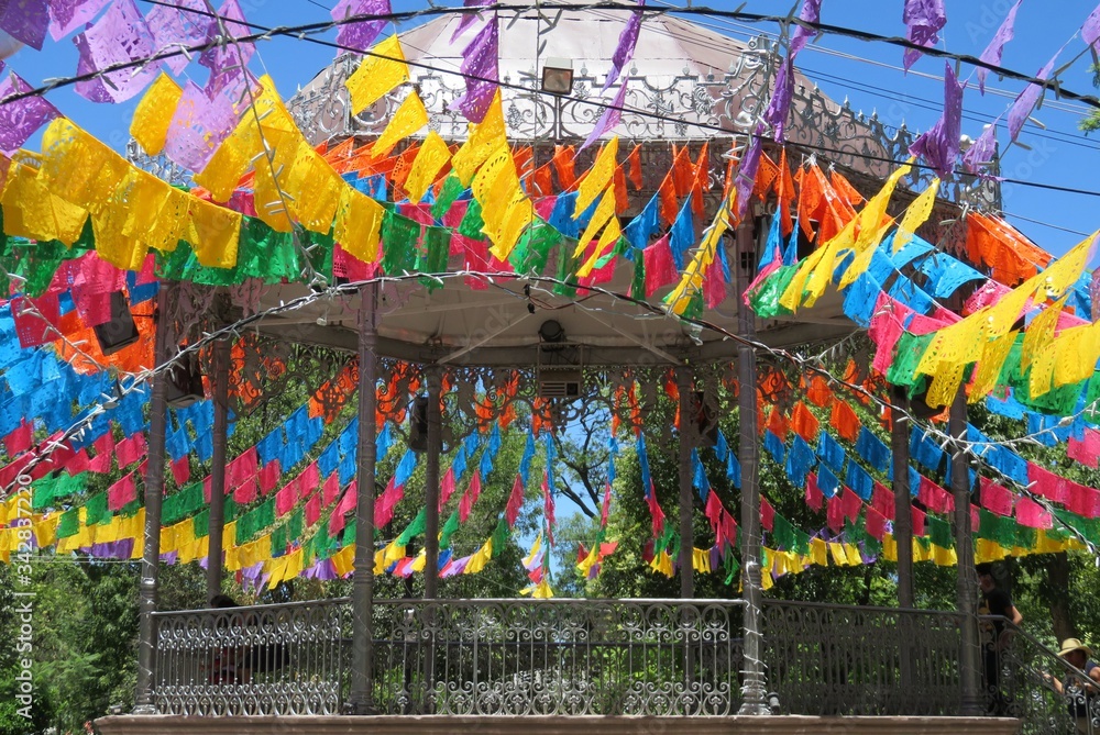 Fototapeta premium Summer kiosk in Mexico