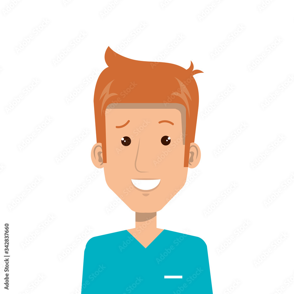 male paramedic avatar character icon vector illustration design