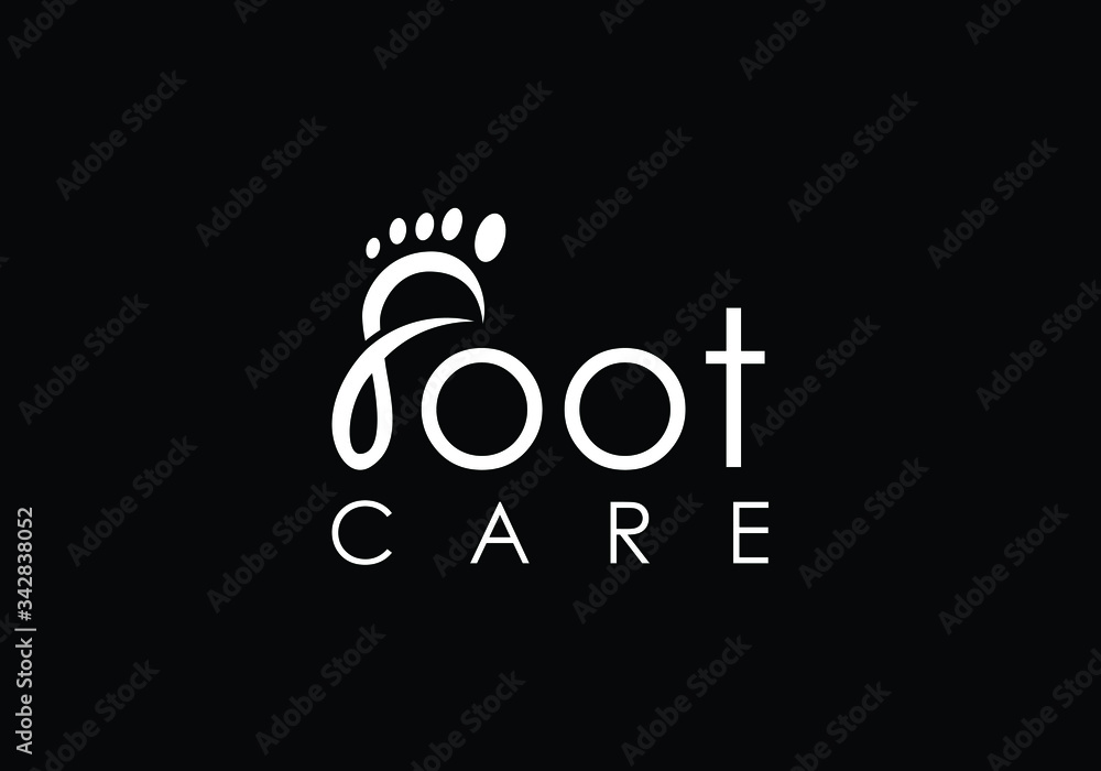 Foot and care icon logo template, Foot and ankle healthcare Stock