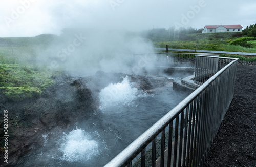 Hot Springs in Deildartunguhver near Borganes, Iceland © HandmadePictures