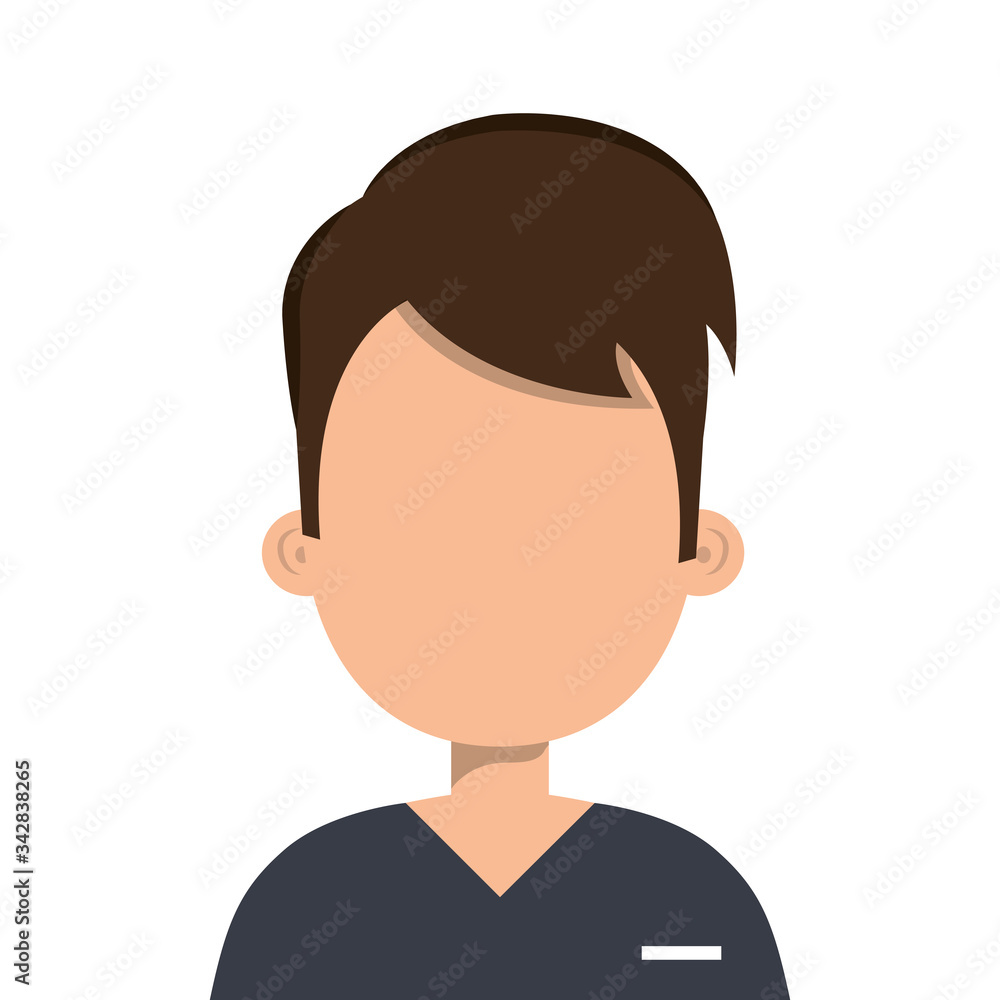 male paramedic avatar isolated icon vector illustration design