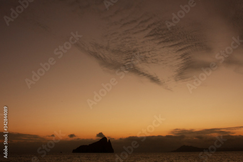 Sunrise view of Kicker Rock and Cerro Brujo