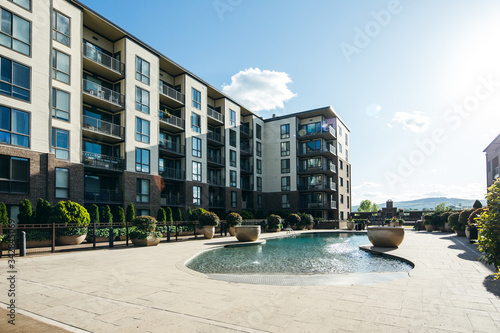 Apartment Complex Buildings and Pool