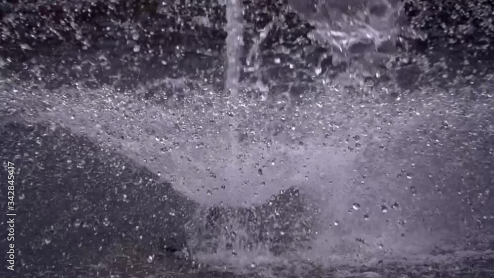 Water in the fountain flies, drips, foams, flows Water in the fountain flies, drips, foams, flows