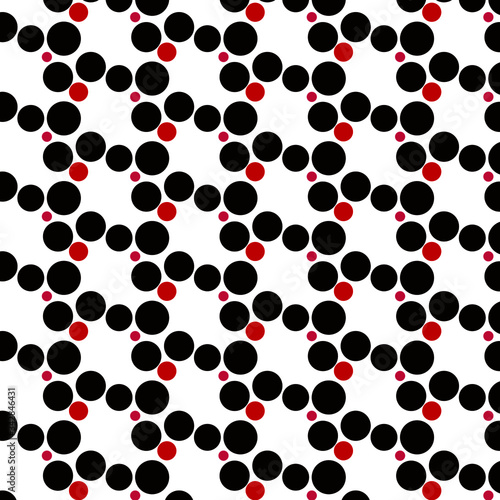 Patrón de burbujas negras y rojas