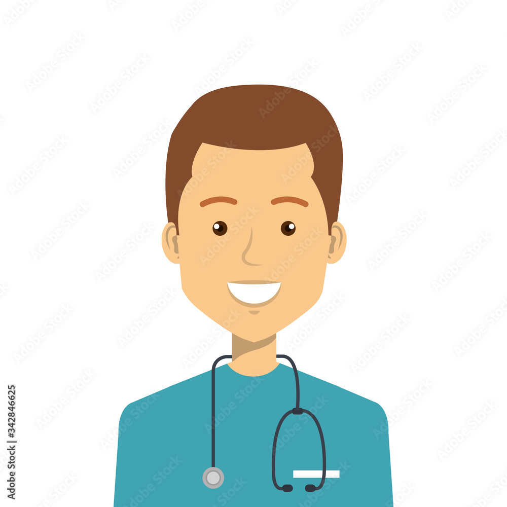 male paramedic with stethoscope isolated icon vector illustration design male paramedic with stethoscope isolated icon vector illustration design