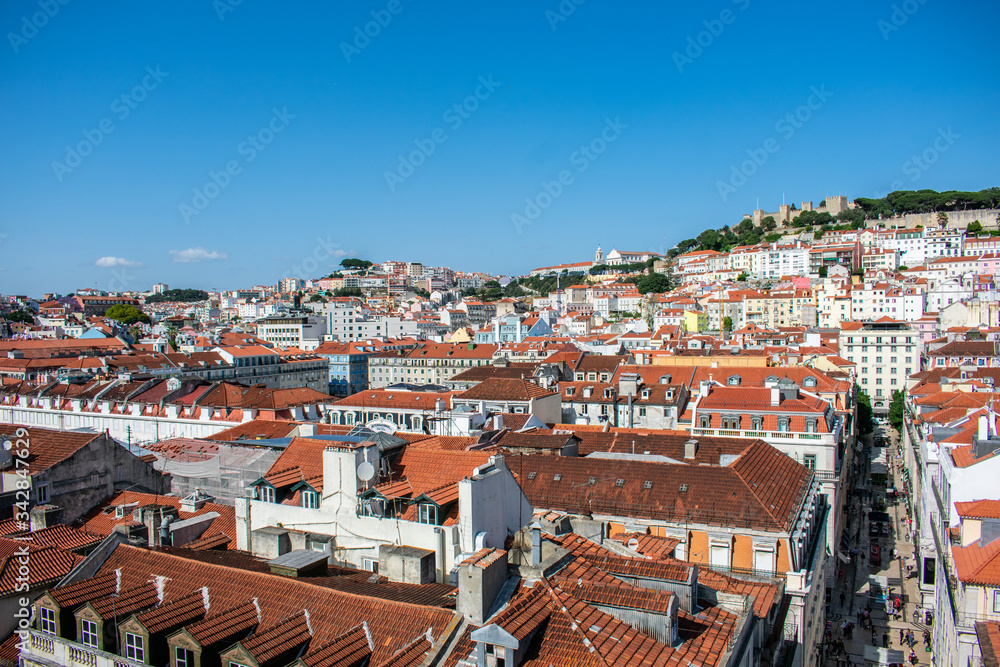 aerial view of lisbon portugal