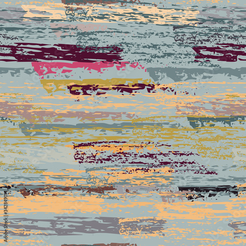 Wallpaper Mural Distressed Stripes. Chalk Textures Surface.  Torontodigital.ca