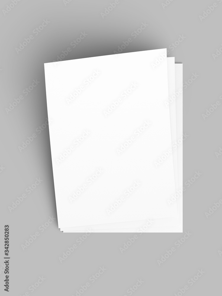 Empty paper sheets in A4 format. Ream of white paper. Empty paper sheets in A4 format. Ream of white paper.