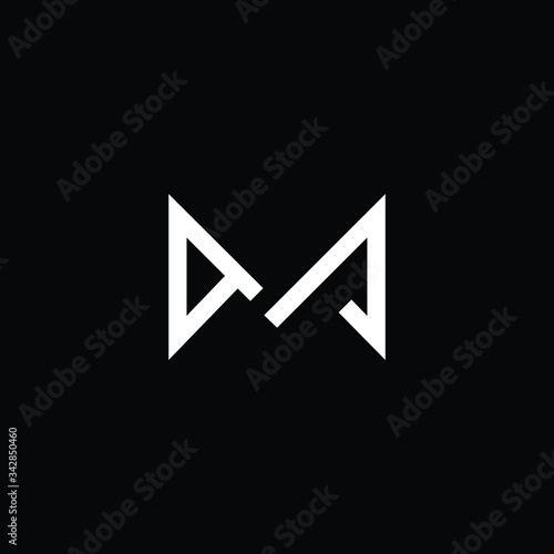 Free Download Minimal elegant monogram art logo. Outstanding professional trendy awesome artistic M DM MD initial based Alphabet icon logo. Premium Business logo White color on black background - GFXLoad