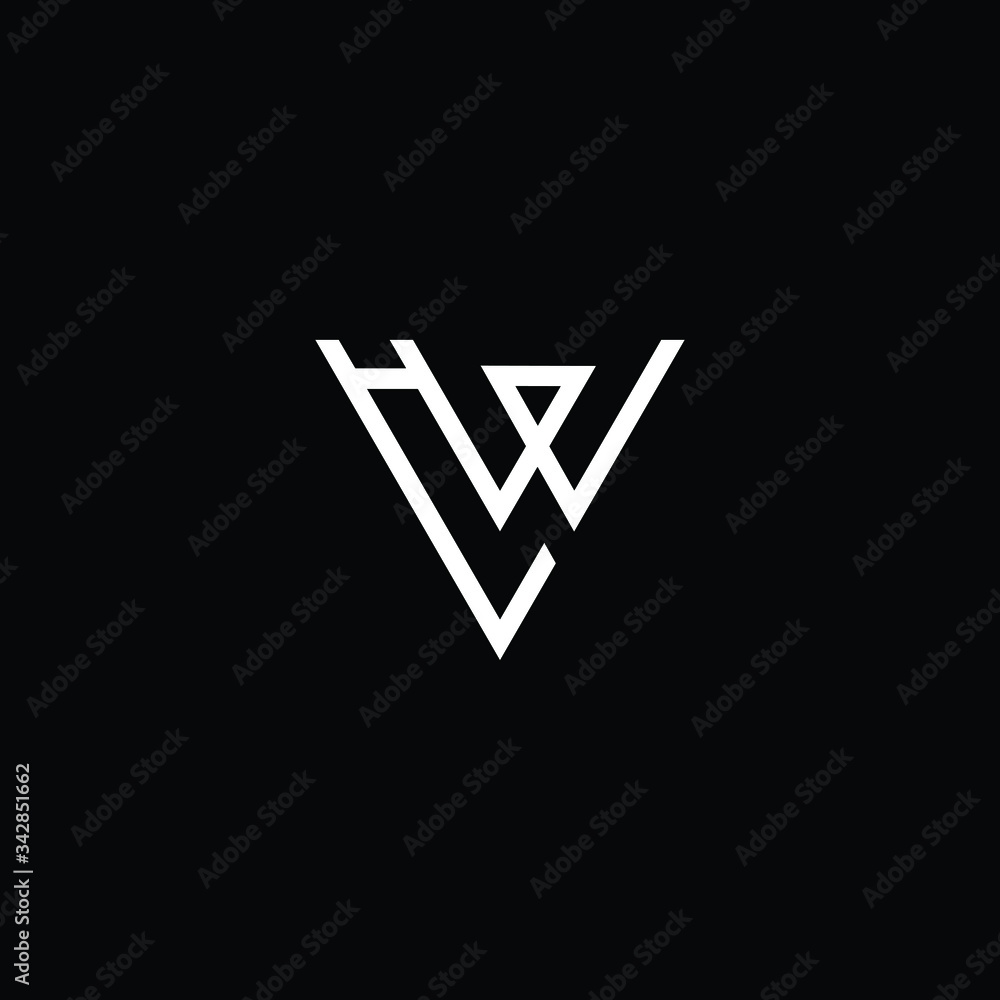 Minimal elegant monogram art logo. Outstanding professional trendy awesome artistic TW WT HW WH initial based Alphabet icon logo. Premium Business logo White color on black background Minimal elegant monogram art logo. Outstanding professional trendy awesome artistic TW WT HW WH initial based Alphabet icon logo. Premium Business logo White color on black background