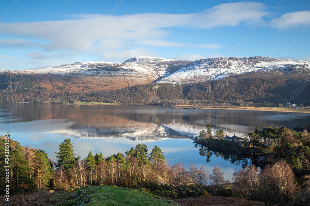 Winter scenery from the English Lake District area in Cumbria.