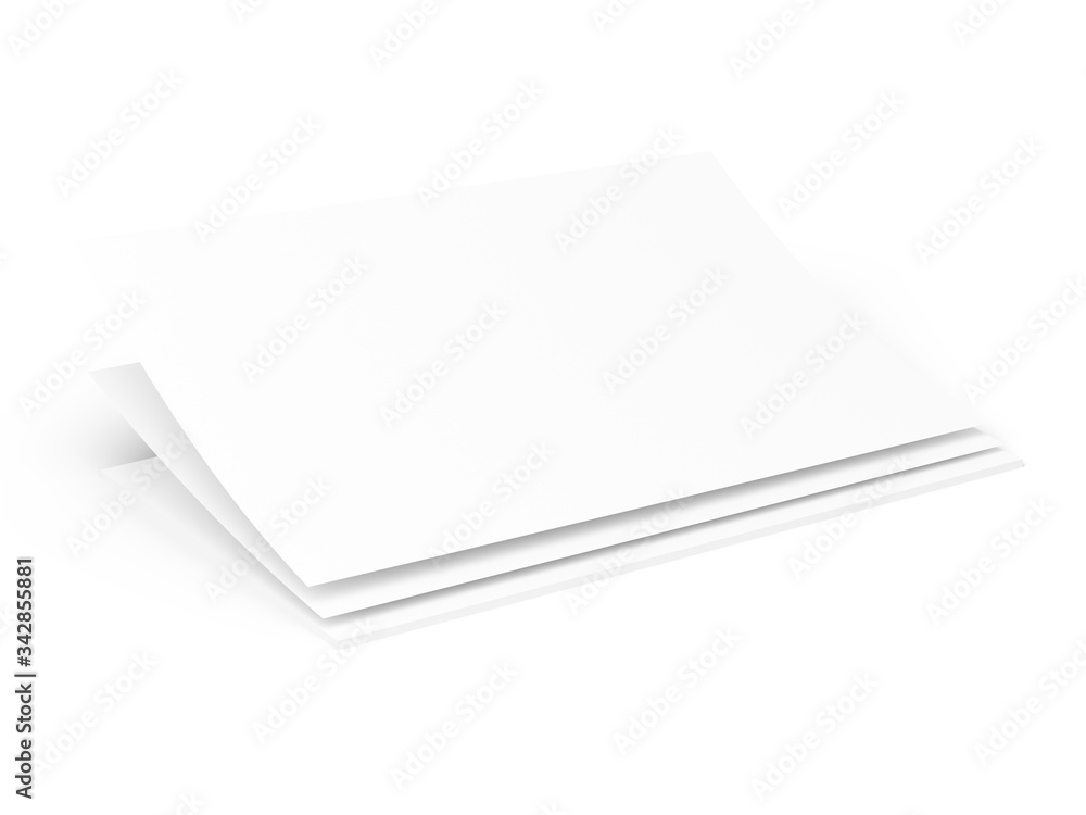 Empty paper sheets in A4 format. Ream of white paper. Empty paper sheets in A4 format. Ream of white paper.