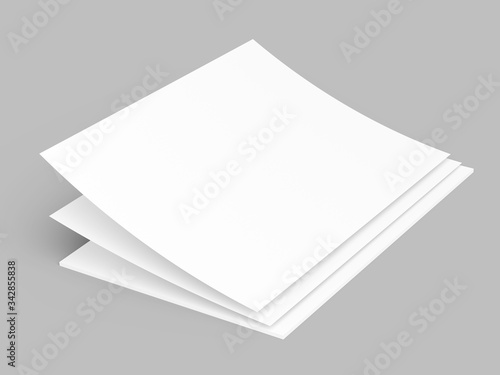 Empty paper sheets in A4 format. Ream of white paper.