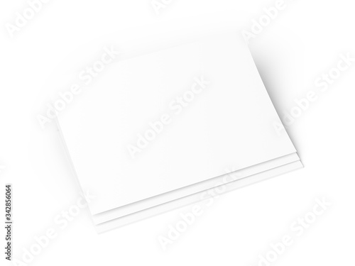 Empty paper sheets in A4 format. Ream of white paper. © neva