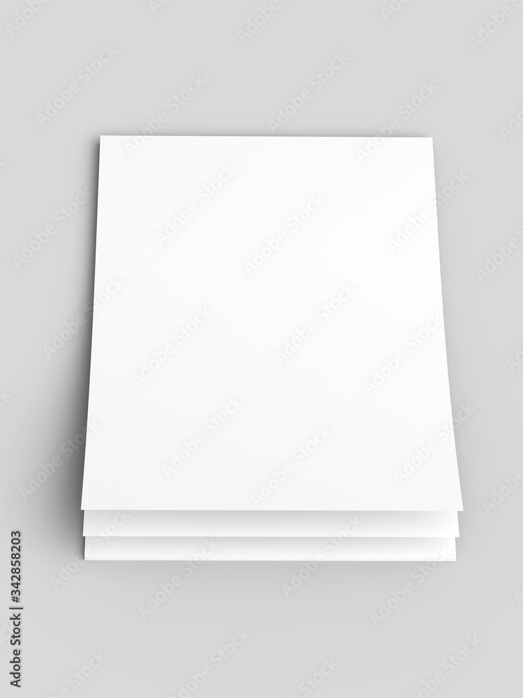 Empty paper sheets in A4 format. Ream of white paper. Empty paper sheets in A4 format. Ream of white paper.