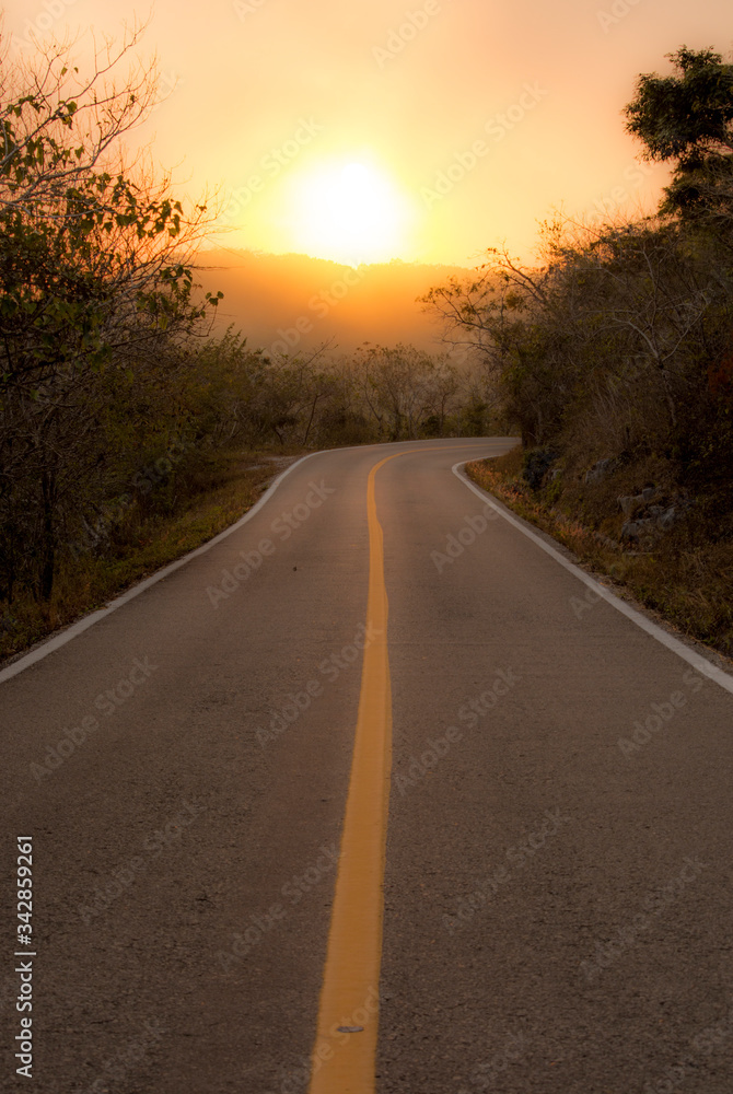 sunset on the road sunset on the road