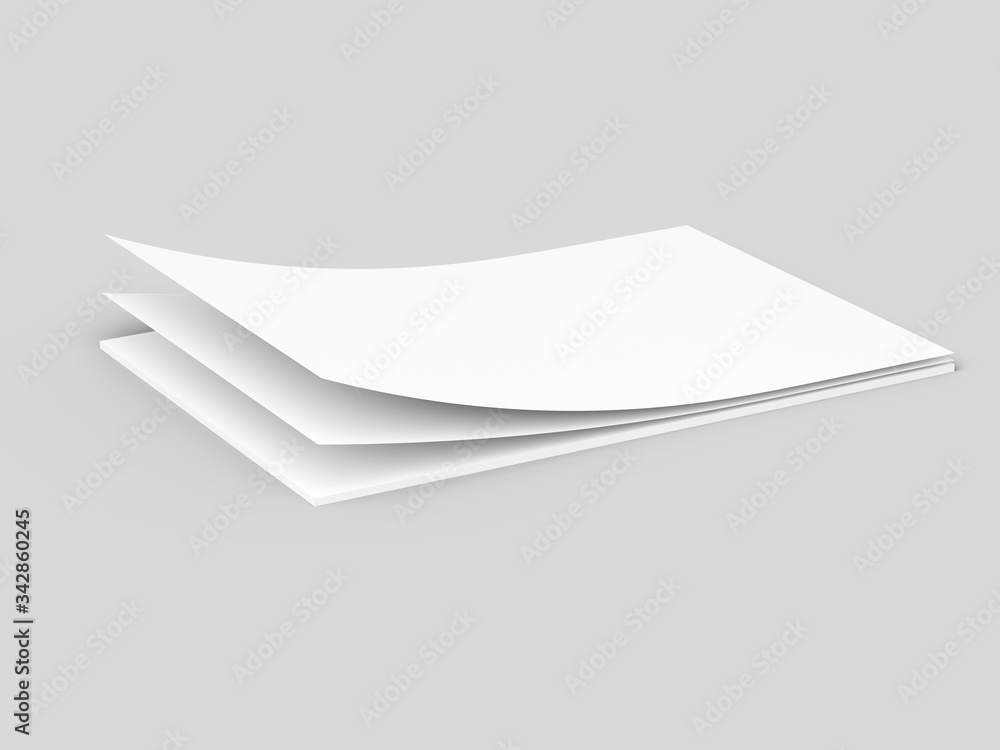 Empty paper sheets in A4 format. Ream of white paper. Empty paper sheets in A4 format. Ream of white paper.