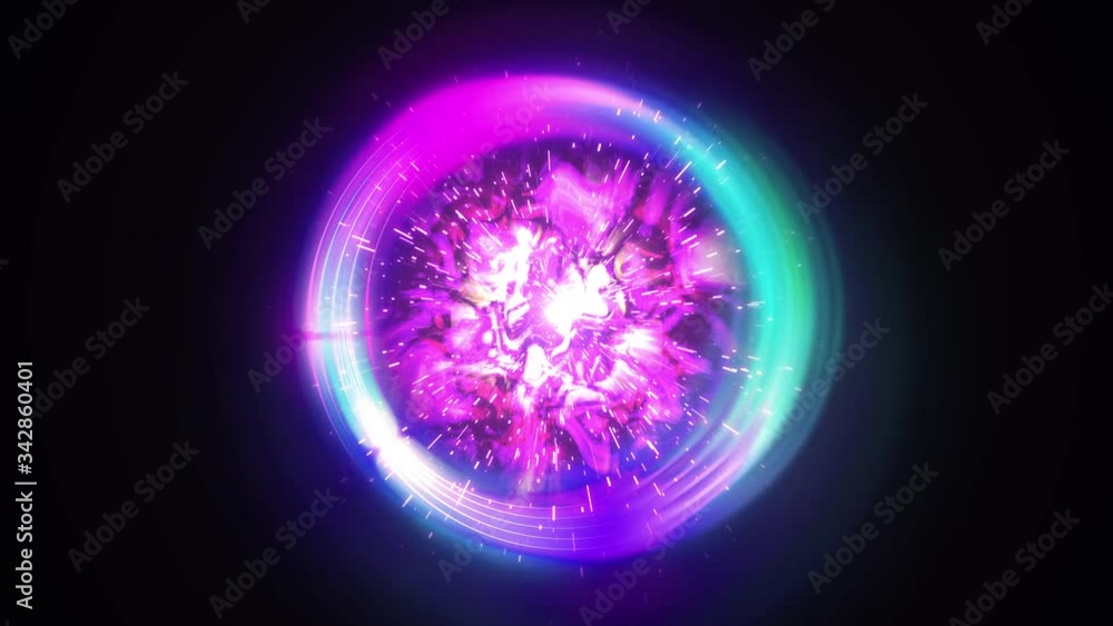 Abstract Seamless Looped Animation of a Vortex Portal, With Glowing Circle Radial Rings Rotating Around and Particles Getting Pulled Into a Plasma Center Swirling Abstract Seamless Looped Animation of a Vortex Portal, With Glowing Circle Radial Rings Rotating Around and Particles Getting Pulled Into a Plasma Center Swirling