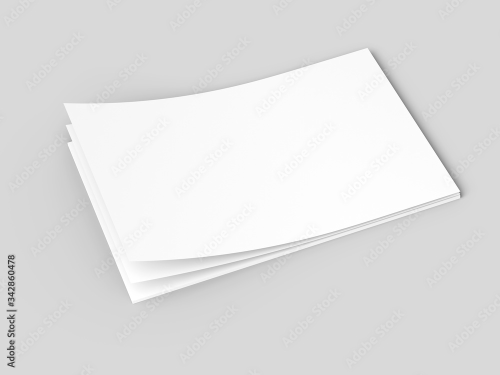 Empty paper sheets in A4 format. Ream of white paper. Empty paper sheets in A4 format. Ream of white paper.