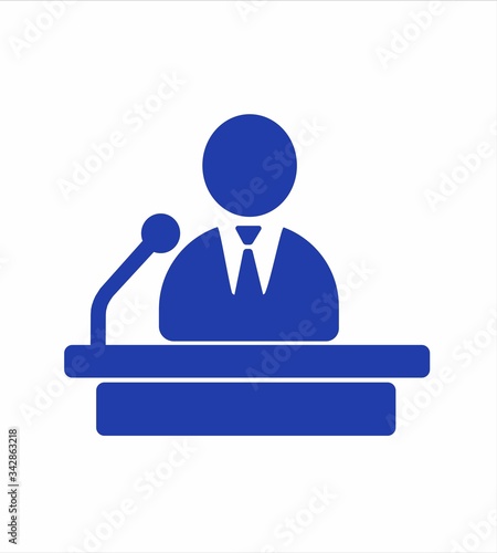 Politician, Public Speaker, Orator - High detailed isolated vector illustration