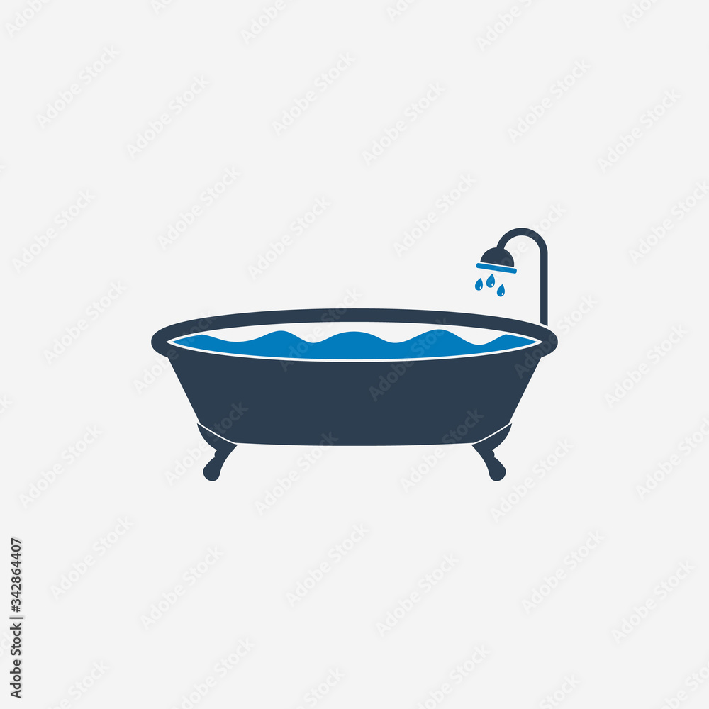 Bathtub icon. Editable Vector EPS Symbol Illustration. Bathtub icon. Editable Vector EPS Symbol Illustration.
