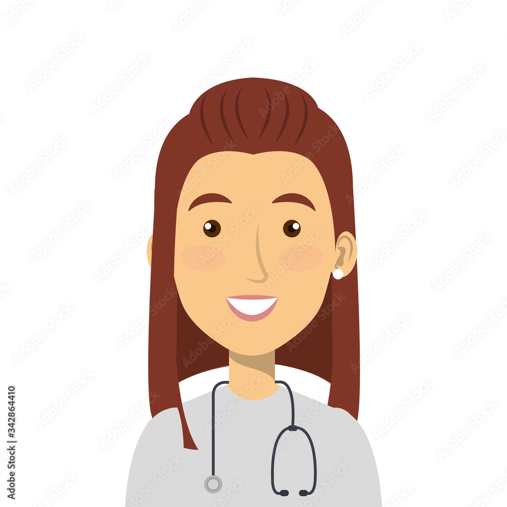 doctor female with stethoscope isolated icon vector illustration design doctor female with stethoscope isolated icon vector illustration design