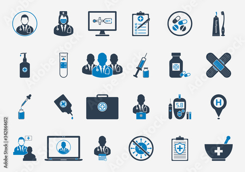 Healthcare and Medicine Icons.
