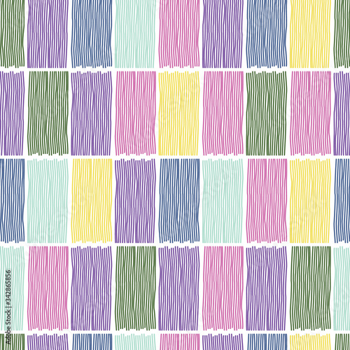 Wiggly lines in blocks texture background. Vector repeat pattern. Great for home decor, wrapping, scrapbooking, wallpaper, apparel, gift, kids. 