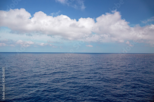 Panoramic view of the calm sea.