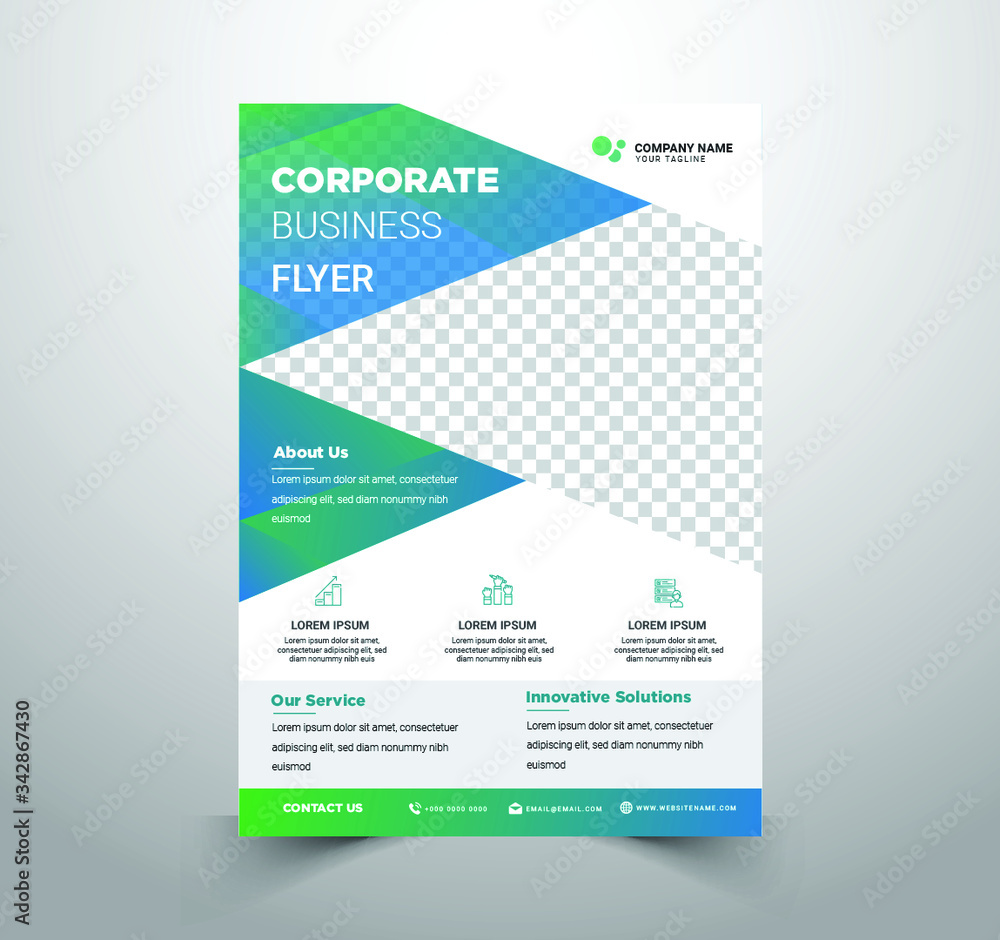 Fototapeta premium Premium business flyer template Premium Vector 