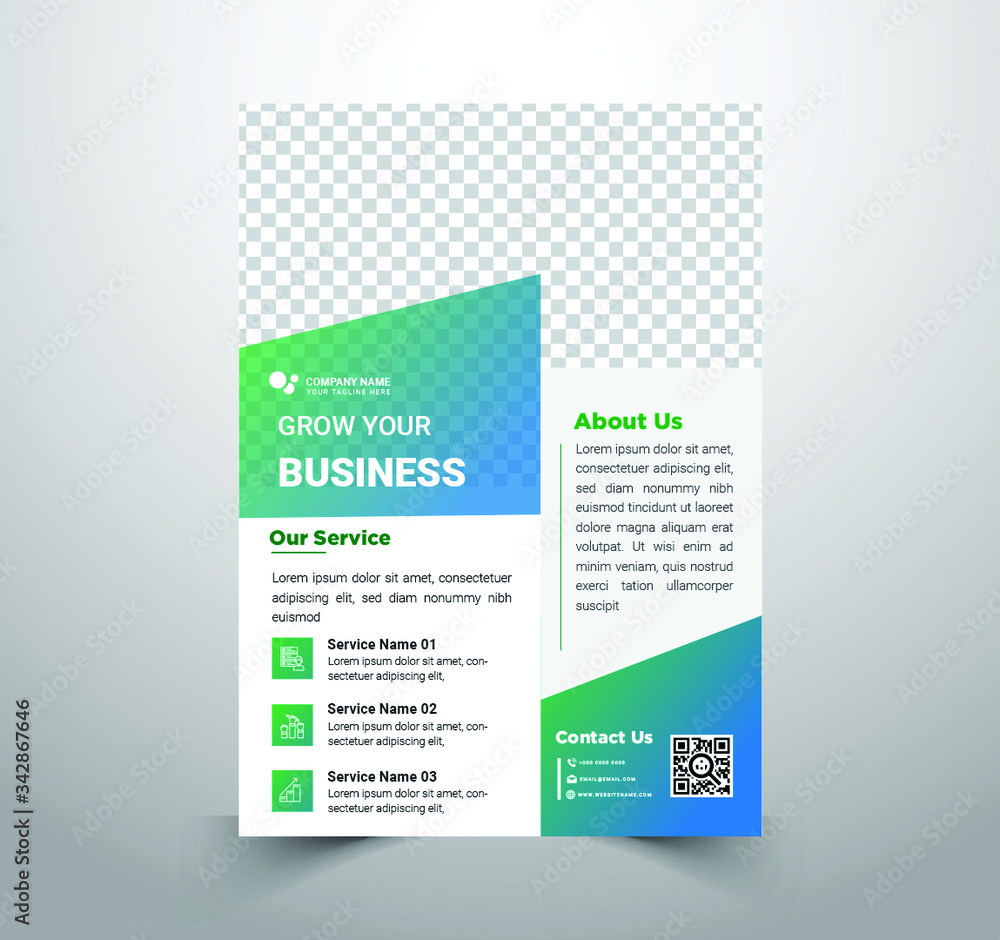 Premium business flyer template Premium Vector
