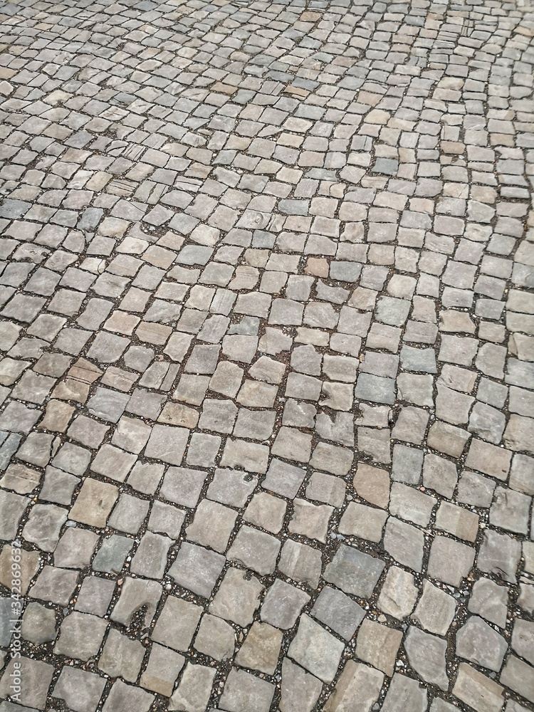 Cobblestone pavement background