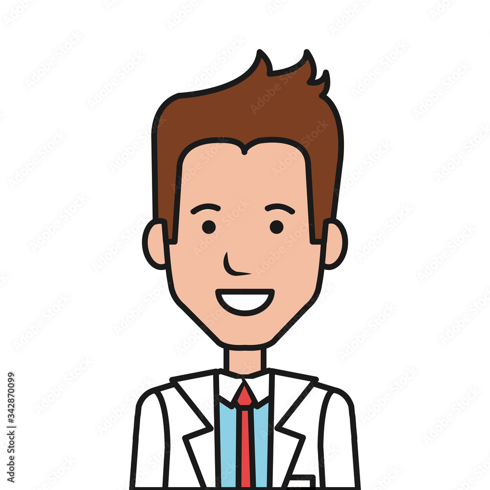 doctor male avatar character icon vector illustration design