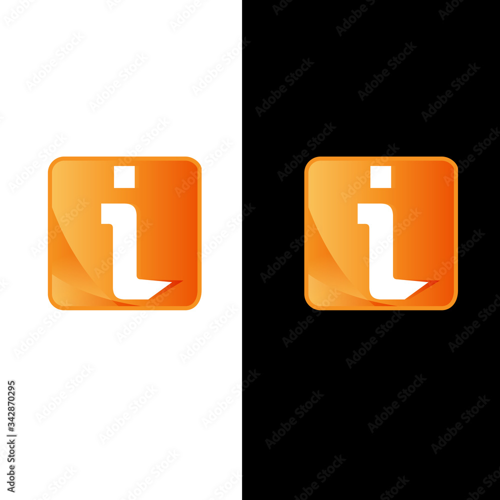 Unique letter i symbol vector template on the white background Unique letter i symbol vector template on the white background