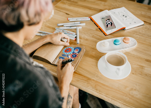 Lgbt creating artwork