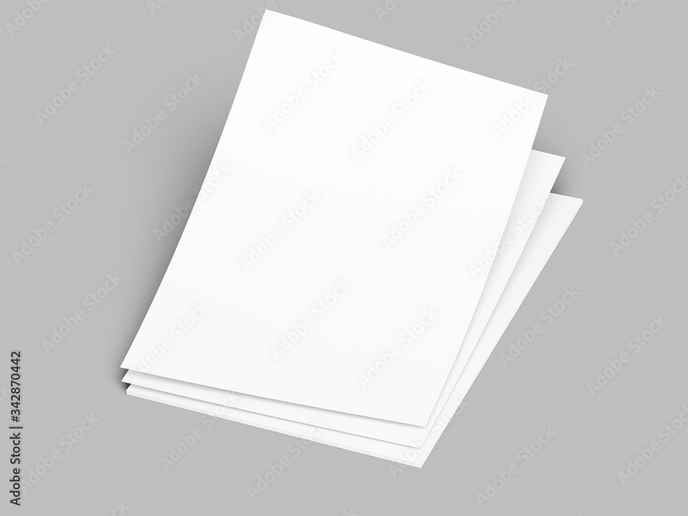 Empty paper sheets in A4 format. Ream of white paper. Empty paper sheets in A4 format. Ream of white paper.