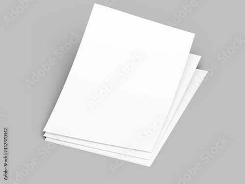 Quadro su tela Empty paper sheets in A4 format. Ream of white paper.