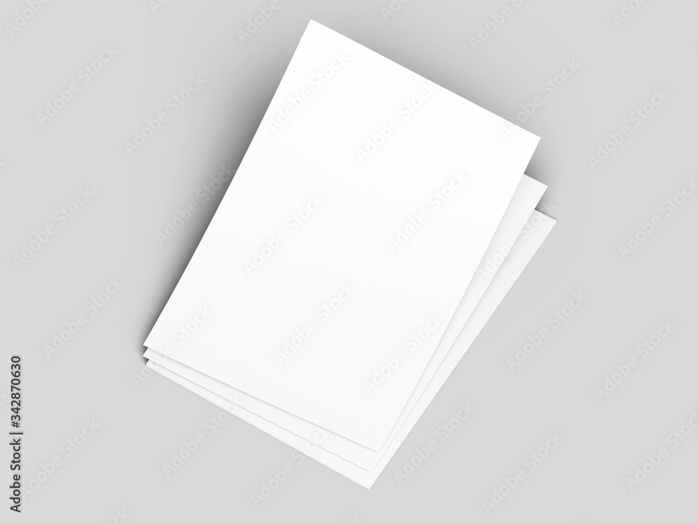 Empty paper sheets in A4 format. Ream of white paper. Empty paper sheets in A4 format. Ream of white paper.