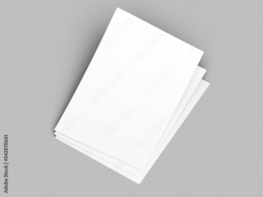 Empty paper sheets in A4 format. Ream of white paper. Empty paper sheets in A4 format. Ream of white paper.